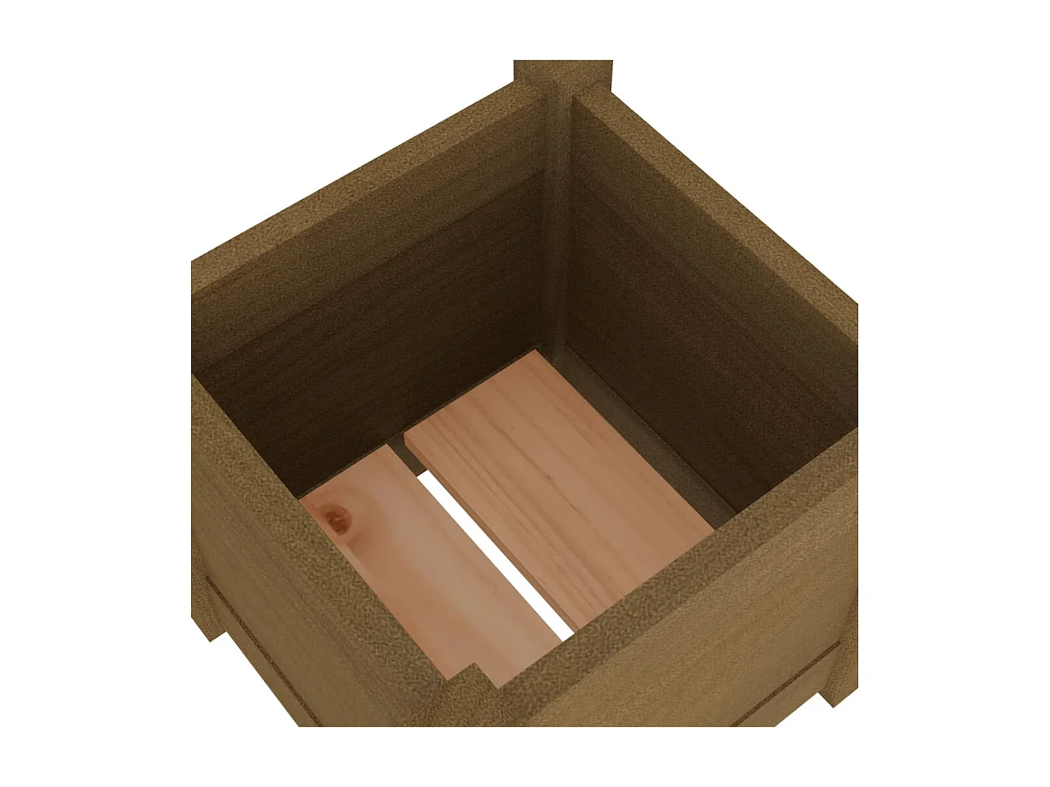 Jardinière bac lit surélevé bois marron 31 x 31 x 31 cm 02_0038620