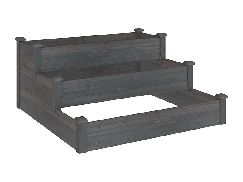 Jardinière bac lit surélevé bois marron 120 x 120 x 56 cm 02_0039340
