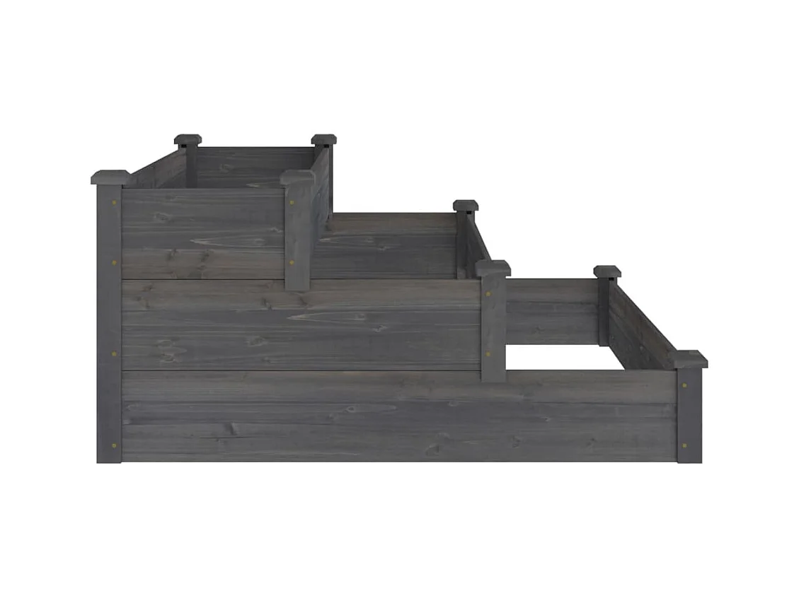 Jardinière bac lit surélevé bois marron 120 x 120 x 56 cm 02_0039340