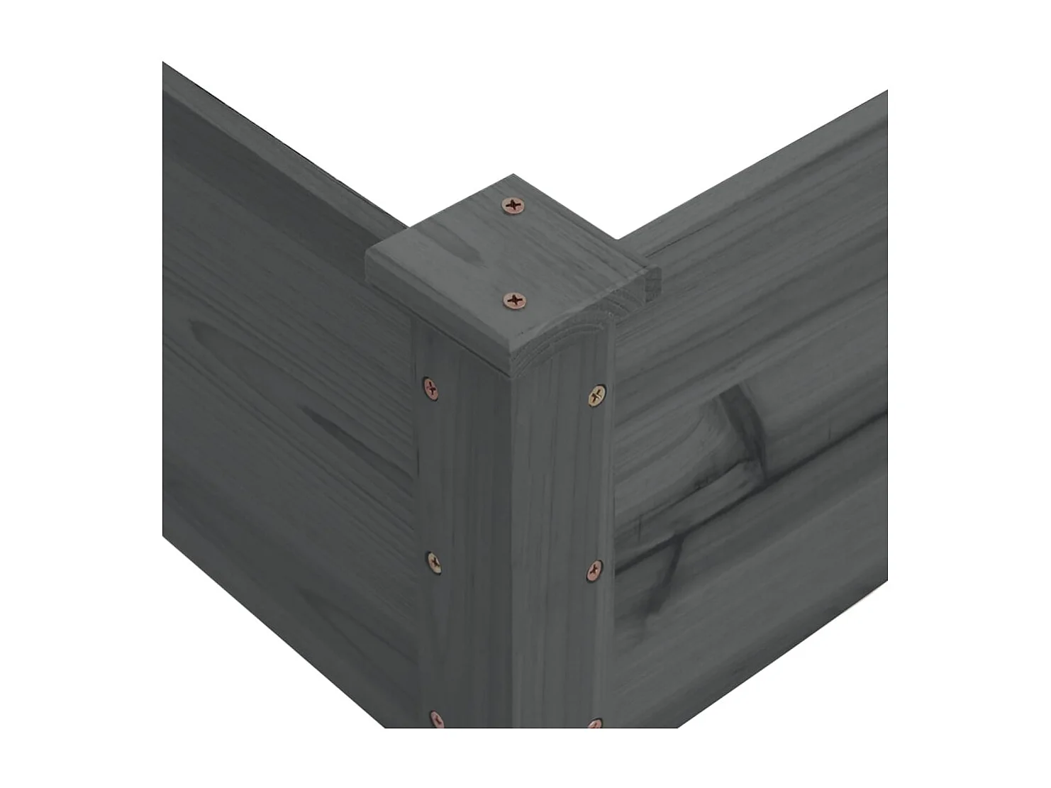 Vassoio per fioriera aiuola rialzata piante fiori terrazza giardino giardino 120 x 120 x 56 cm legno massello di abete grigio 02_0039340