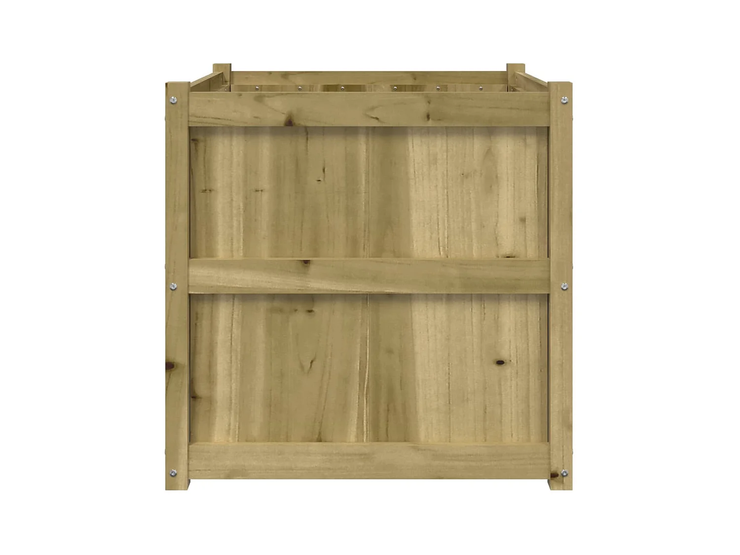 Jardinière bac lit surélevé bois marron 70 x 70 x 70 cm 02_0038559