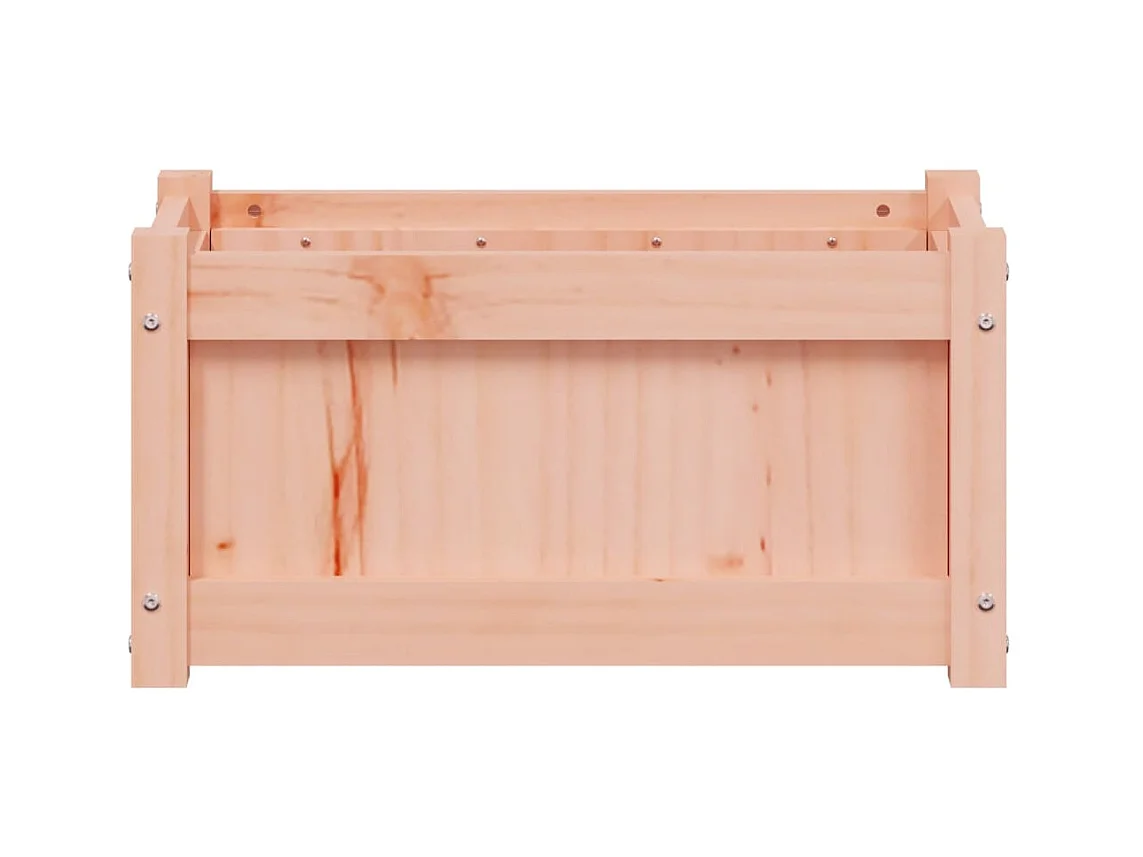 Macetero bancal elevado plantas flores jardín terrazas juego de 2 madera maciza douglas marrón 02_0039055