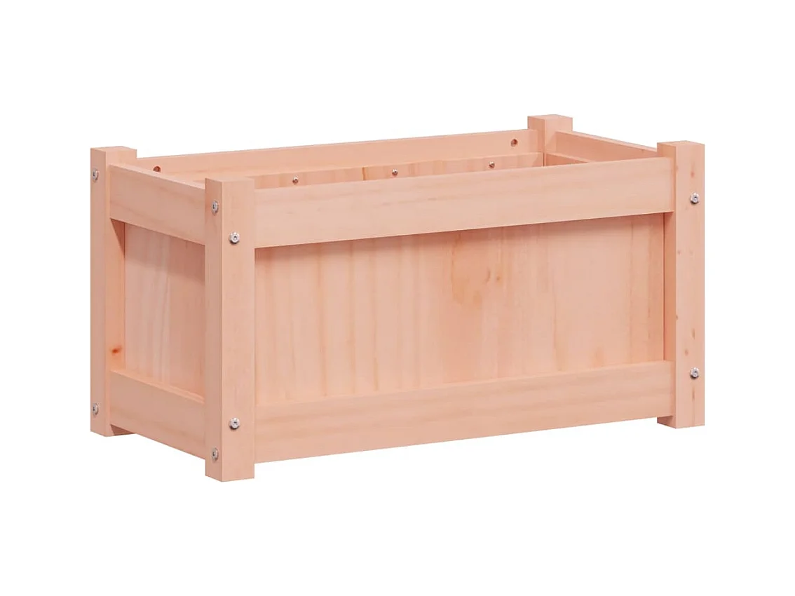 Macetero bancal elevado plantas flores jardín terrazas juego de 2 madera maciza douglas marrón 02_0039055