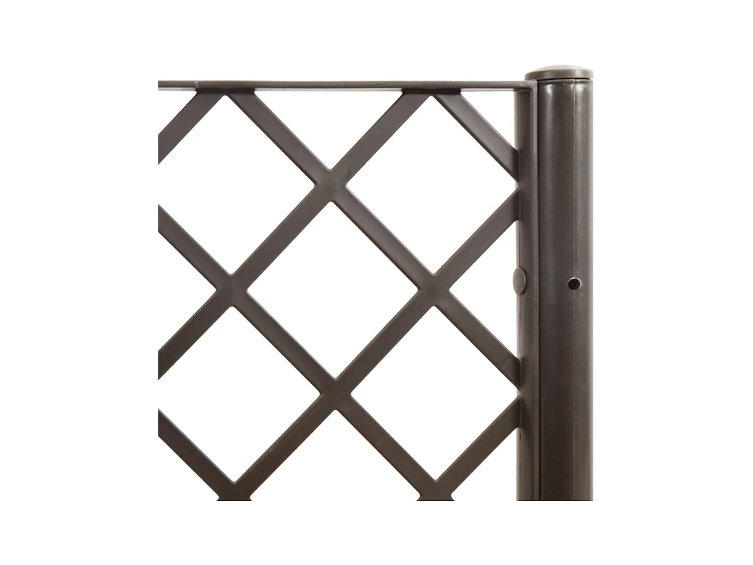 Floreira canteiro elevado floreira jardim terraço com treliça 40 x 40 x 142 cm PP marrom 02_0038292