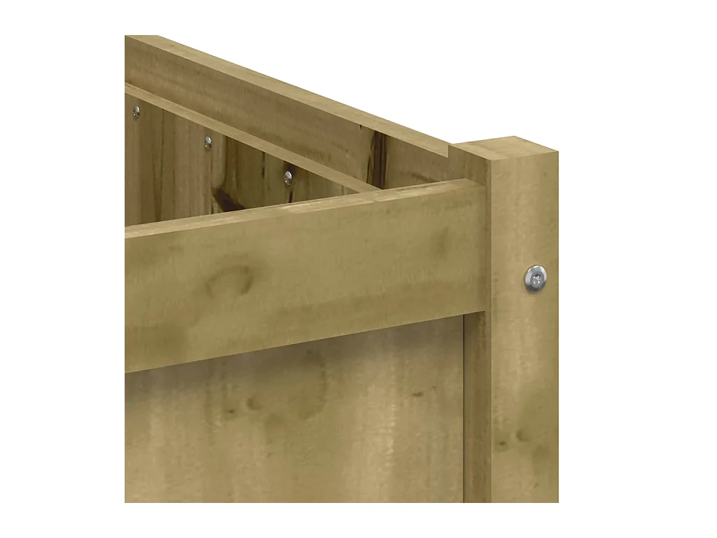 Macetero bancal elevado plantas flores terraza jardín exterior 60 x 60 x 60 cm madera de pino impregnada marrón 02_0038557