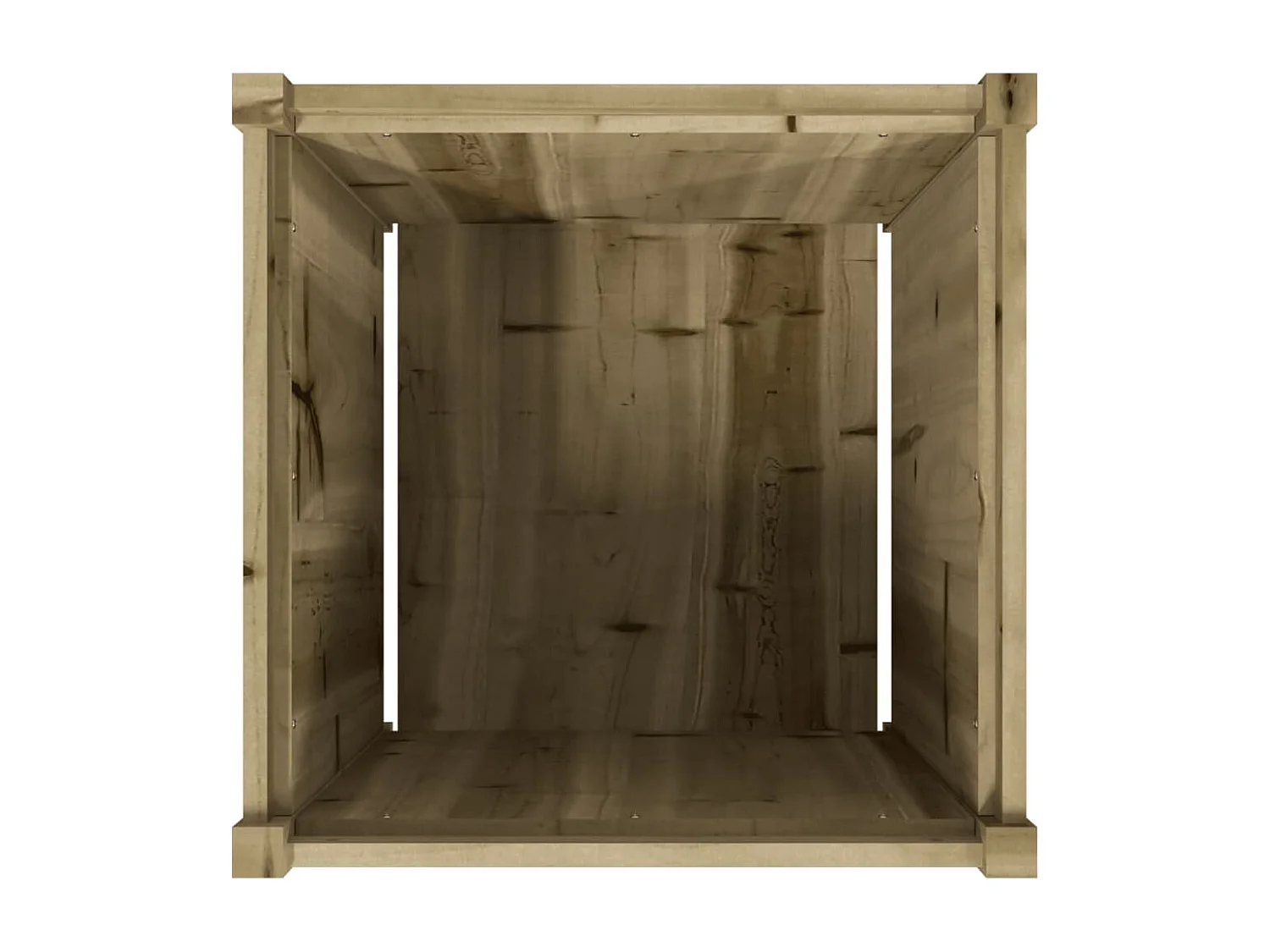 Vaso per fioriera aiuola rialzata piante fiori terrazza giardino esterno 60 x 60 x 60 cm legno di pino impregnato marrone 02_0038557