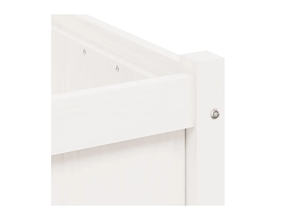 Jardinière bac lit surélevé bois blanche 60 x 60 x 60 cm 02_0039037