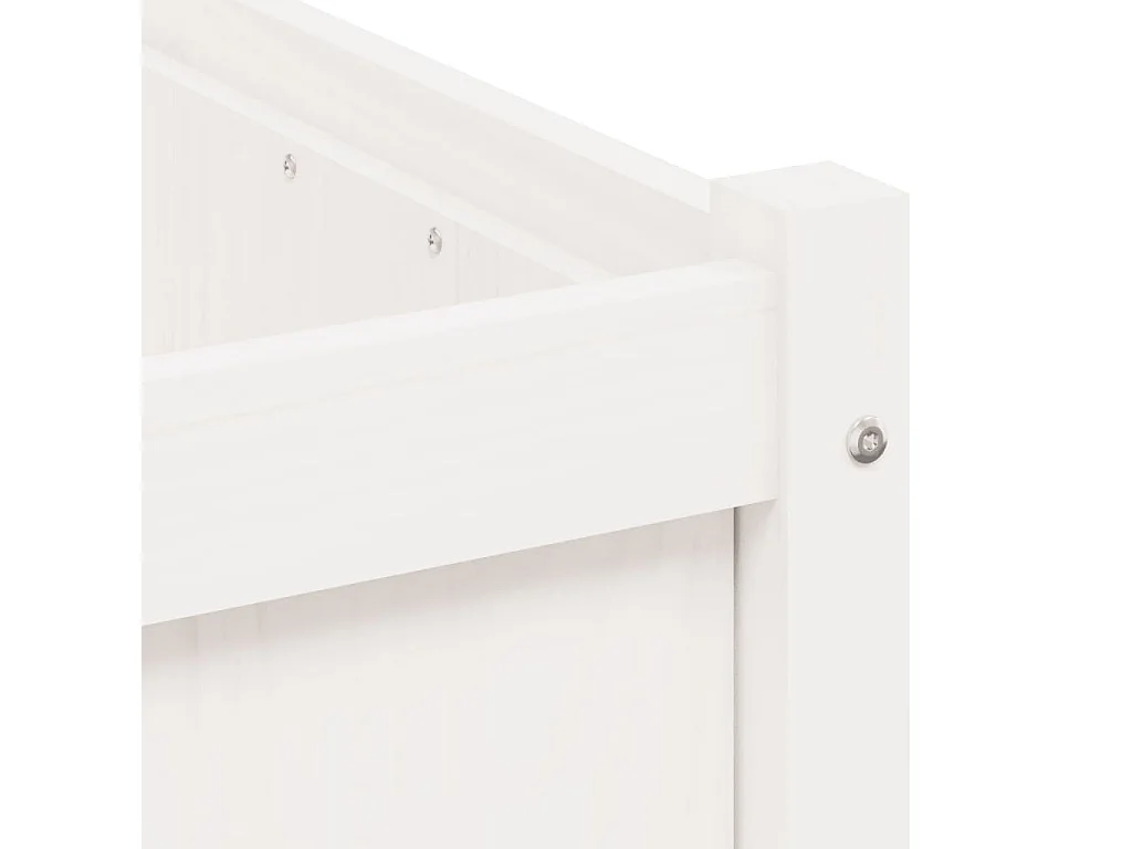 Jardinière bac lit surélevé bois blanche 60 x 60 x 60 cm 02_0039037