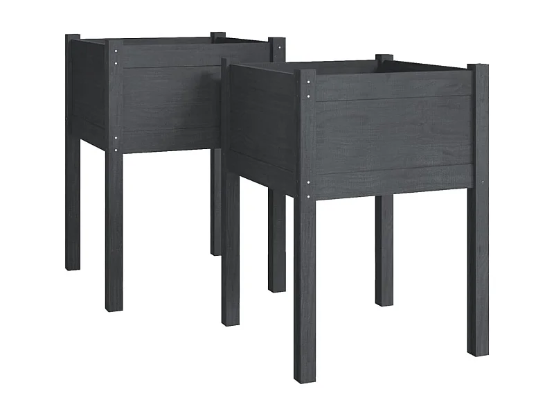 Jardinière bac lit surélevé bois marron 50 x 50 x 70 cm 02_0038995