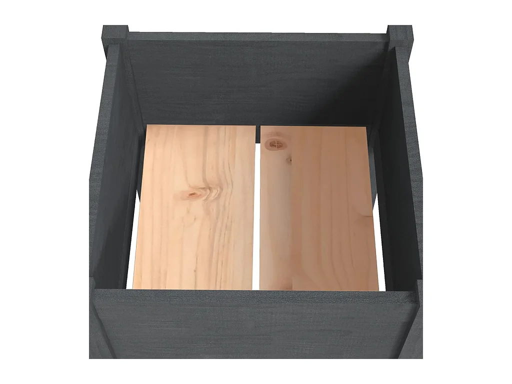 Jardinière bac lit surélevé bois marron 50 x 50 x 70 cm 02_0038995