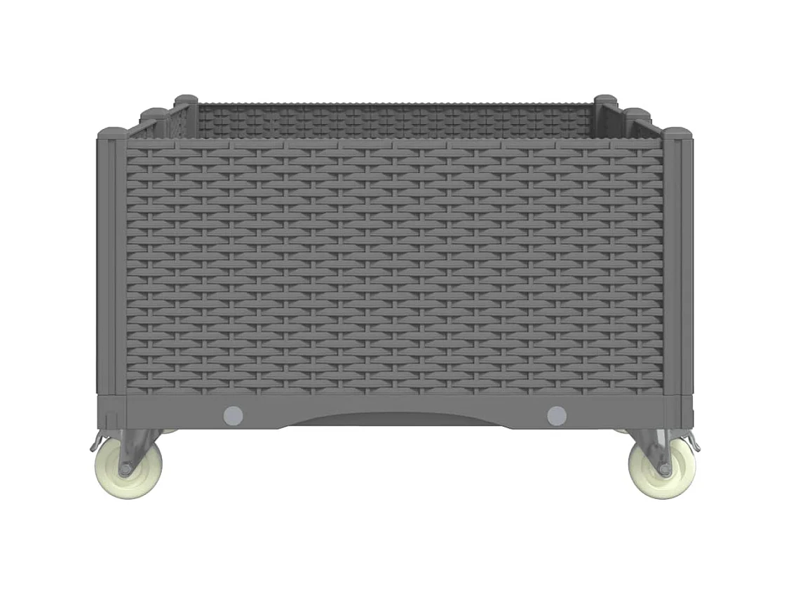 Jardinière bac lit surélevé grise 100 x 80 x 54 cm 02_0038843