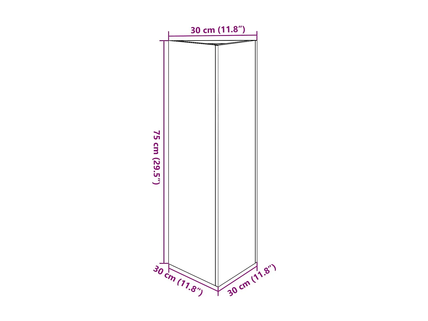 Fioriera rialzata fioriere fioriere terrazza giardino triangolare 30 x 26 x 75 cm antracite acciaio 02_0038802