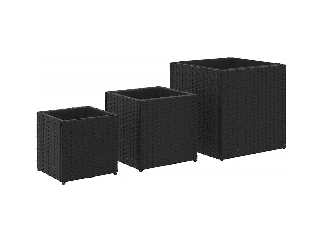 Jardinière bac lit surélevé résine noire 40 x 40 x 40 cm 02_0038887