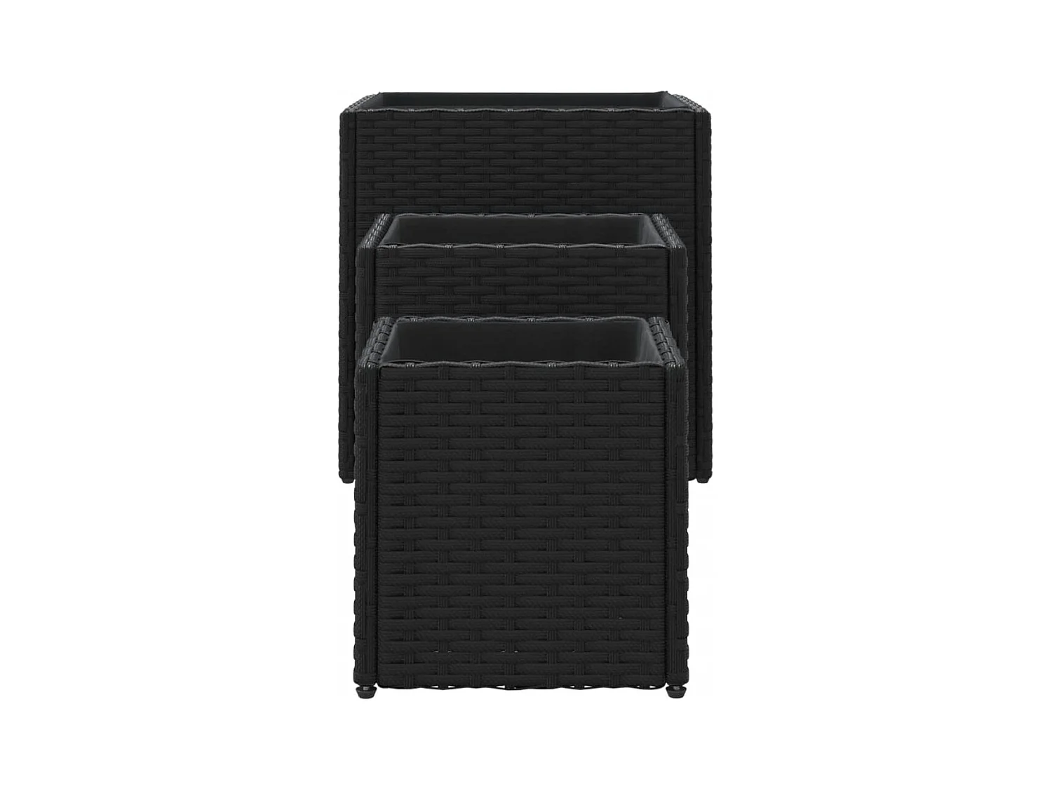 Jardinière bac lit surélevé résine noire 40 x 40 x 40 cm 02_0038887