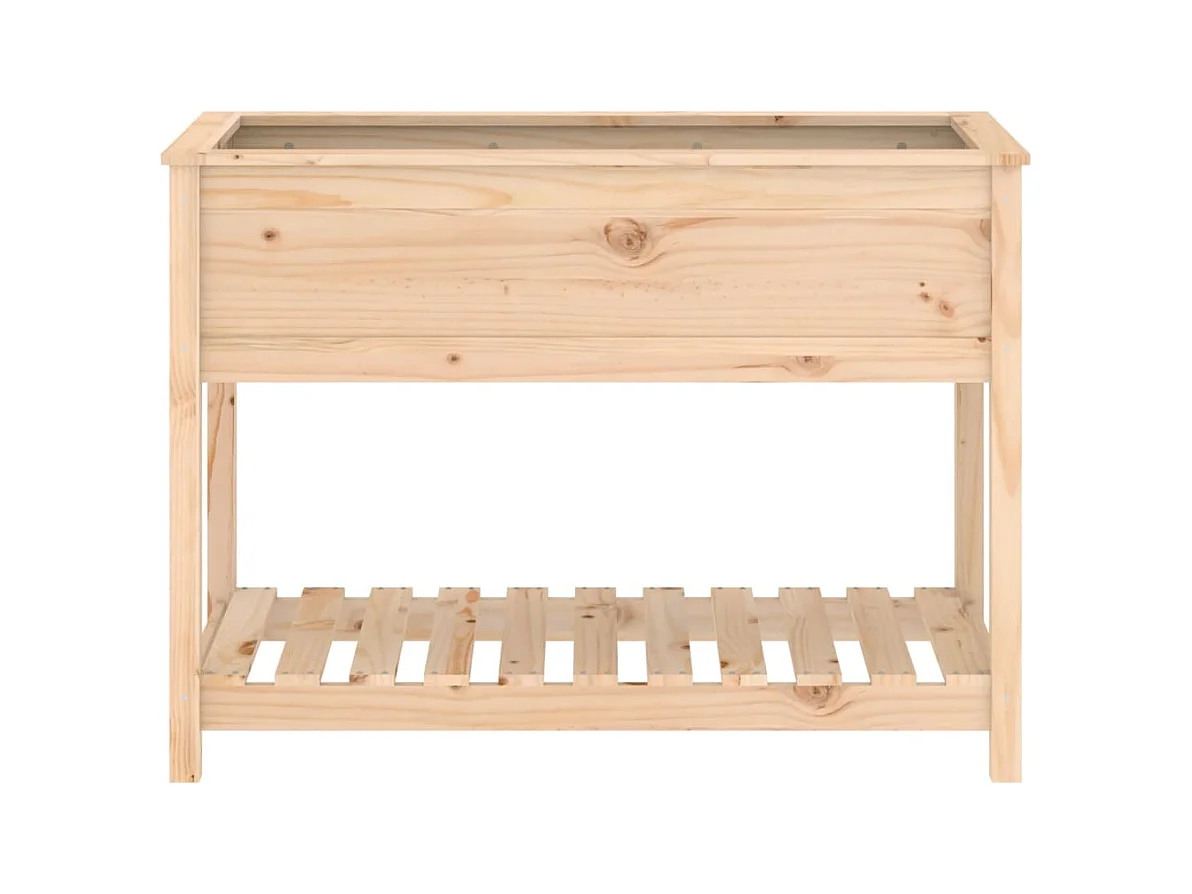 Jardinière bac lit surélevé bois marron 111.5 x 54 x 81 cm 02_0038385