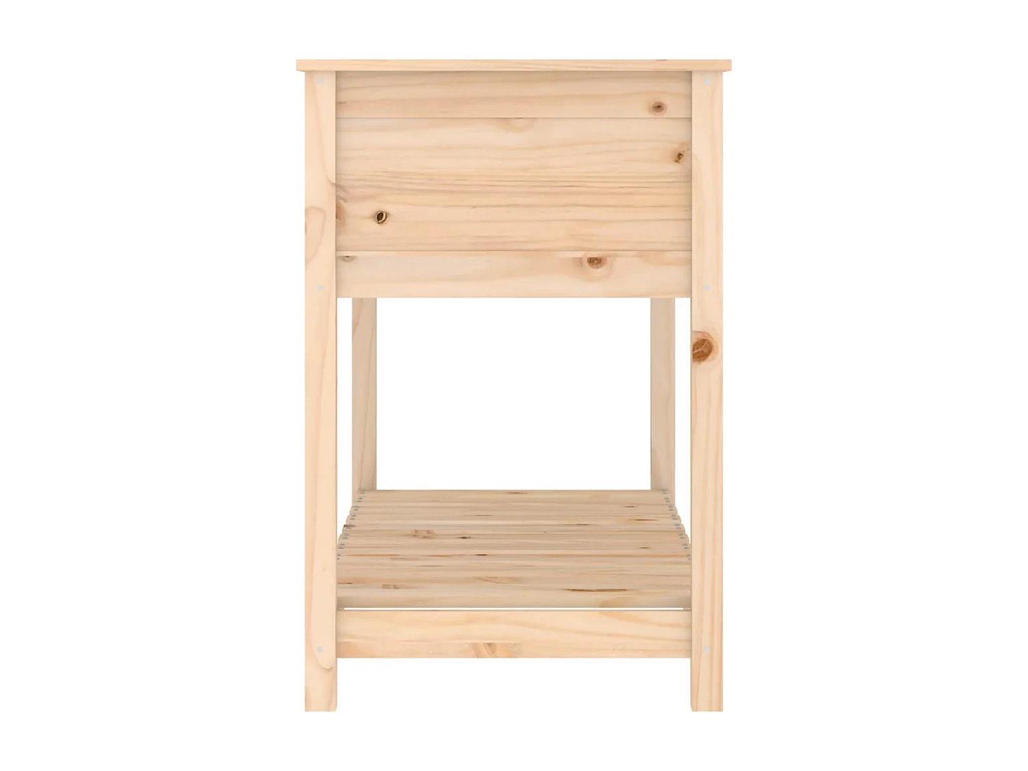 Fioriera rialzata per giardino terrazza con ripiano 1115 x 54 x 81 cm legno massello di pino marrone 02_0038385