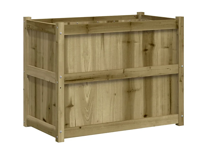 Jardinière bac lit surélevé bois marron 90 x 50 x 70 cm 02_0038003