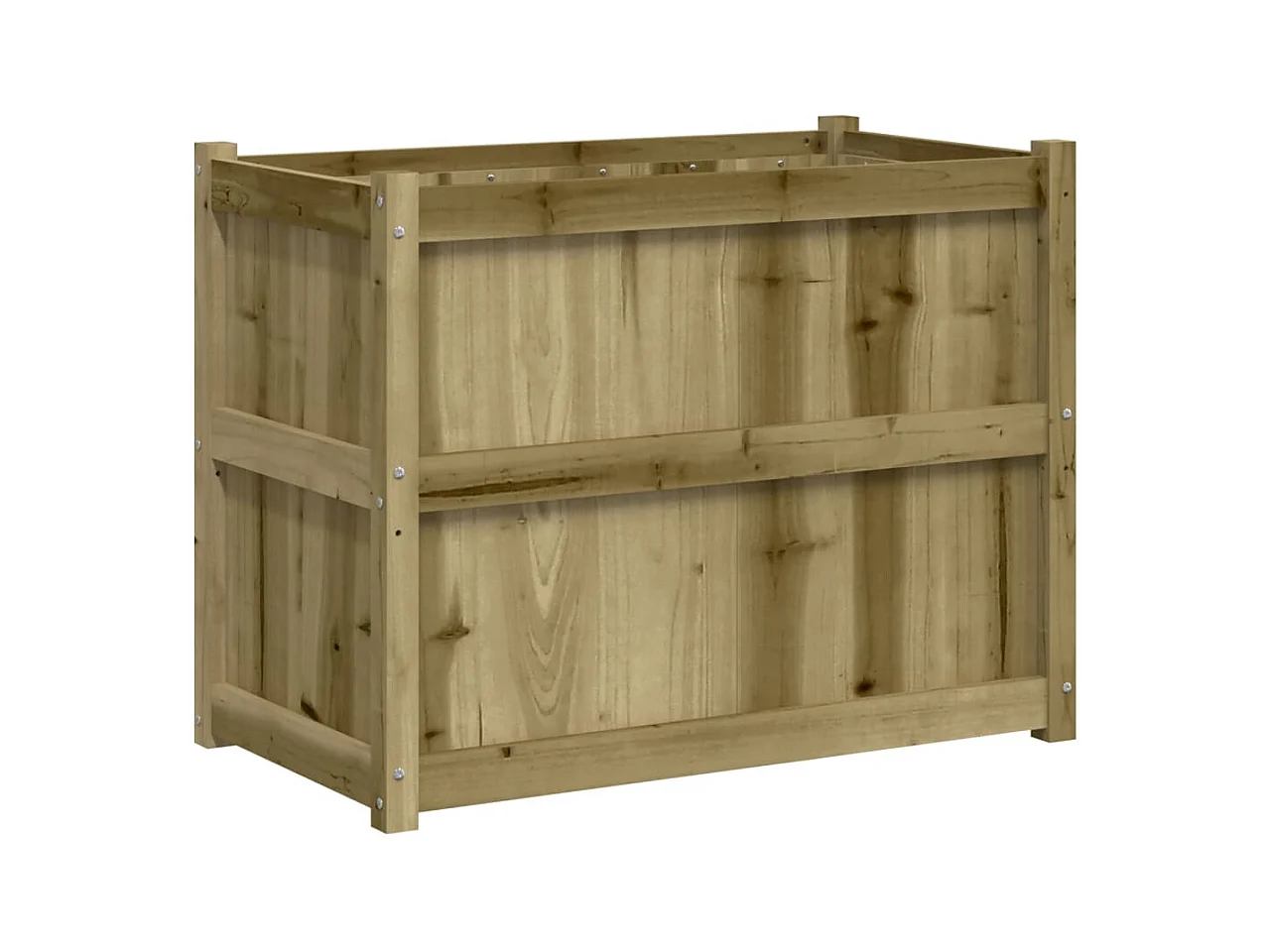 Jardinière bac lit surélevé bois marron 90 x 50 x 70 cm 02_0038003