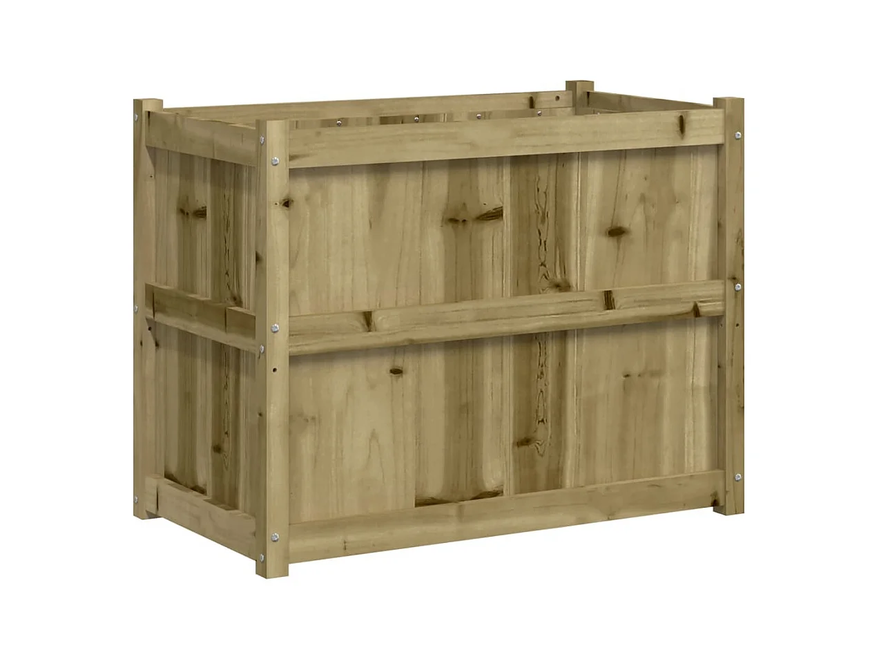 Jardinière bac lit surélevé bois marron 90 x 50 x 70 cm 02_0038003