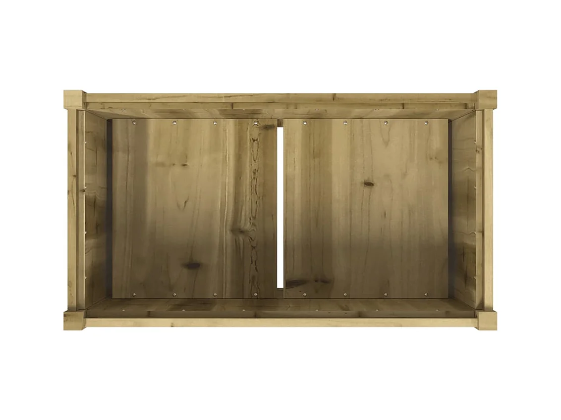 Jardinière bac lit surélevé bois marron 90 x 50 x 70 cm 02_0038003