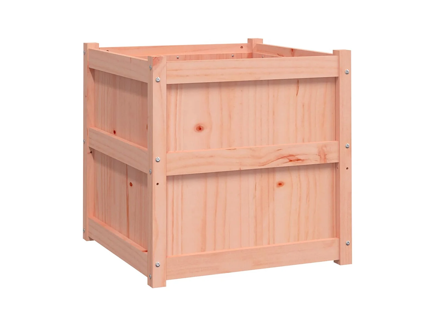 Jardinière bac lit surélevé bois marron 60 x 60 x 60 cm 02_0039054