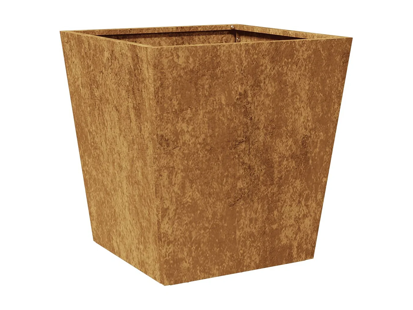 Conjunto de 2 vasos para canteiros elevados flores e terraços de jardim 40 x 40 x 40 cm aço corten marrom 02_0038955