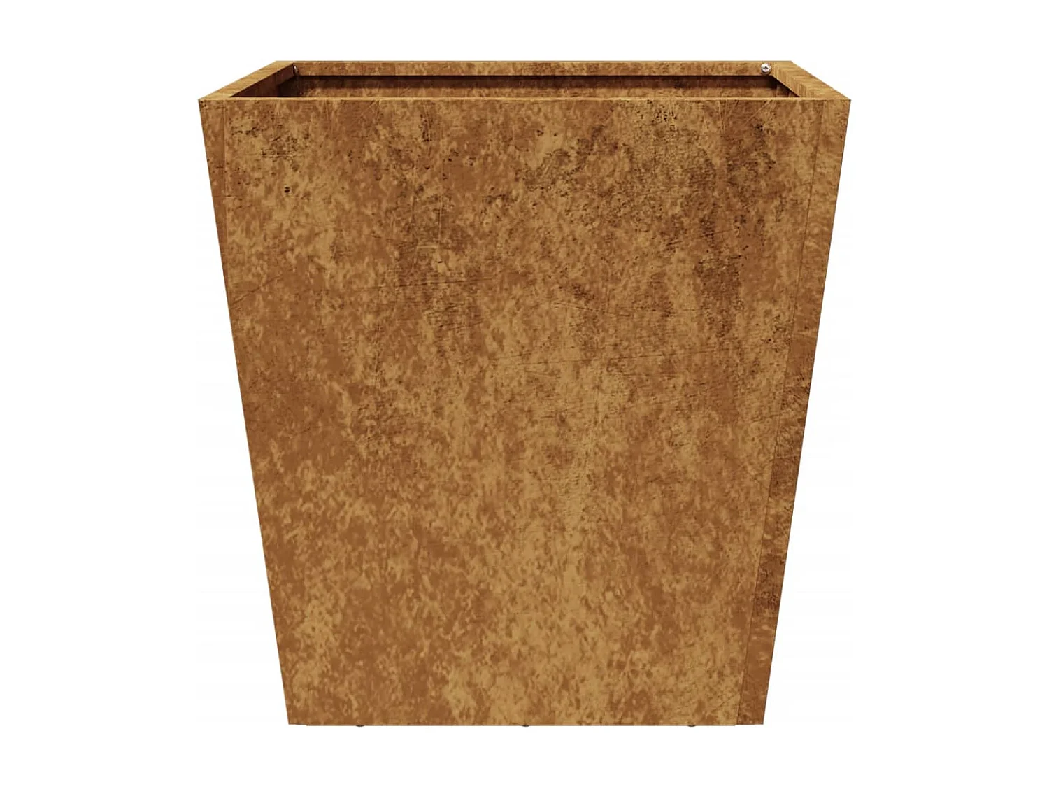Conjunto de 2 vasos para canteiros elevados flores e terraços de jardim 40 x 40 x 40 cm aço corten marrom 02_0038955