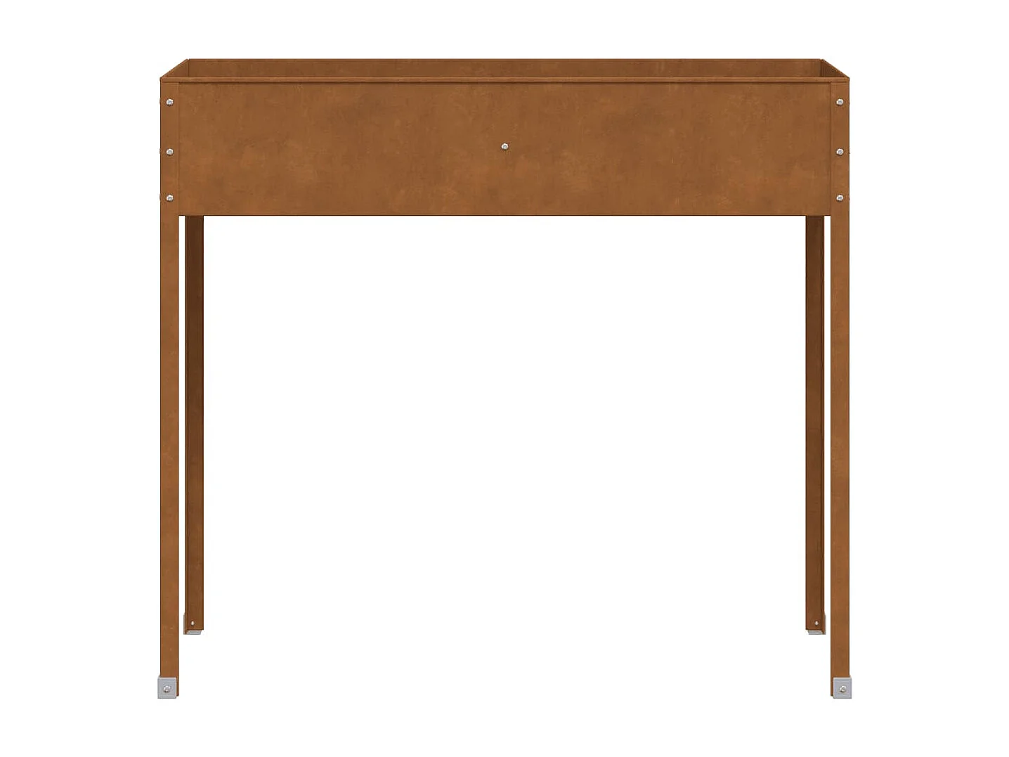 Fioriera aiuola rialzata piante fiori terrazza giardino 100,5 x 40,5 x 90 cm acciaio resistente alle intemperie marrone 02_0037291