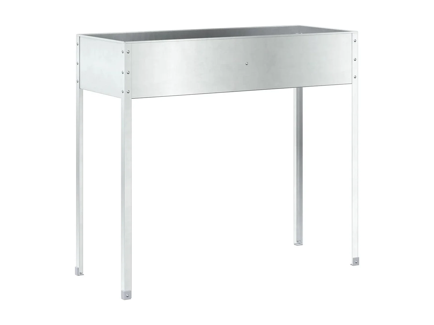 Fioriera aiuola rialzata piante fiori terrazza giardino 100,5 x 40,5 x 90 cm acciaio resistente alle intemperie marrone 02_0037291