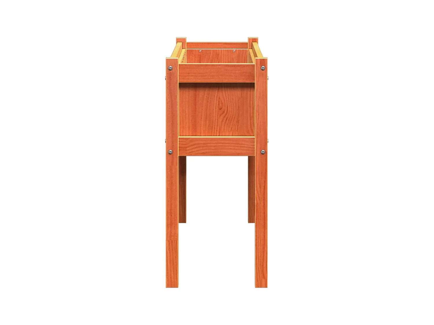 Vaso per fioriera aiuola rialzata piante fiori giardino terrazze con gambe e piedi 110 x 31 x 70 cm legno di pino massiccio marrone 02_0038875