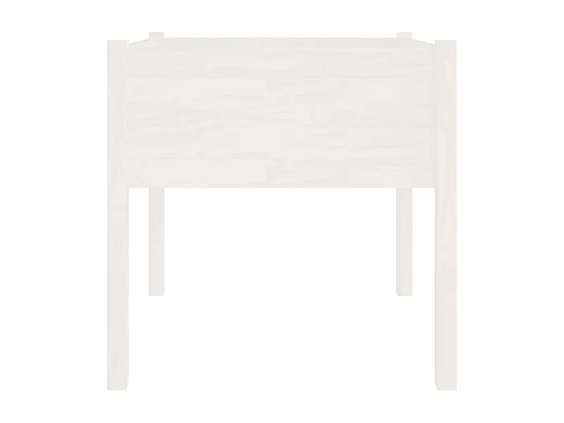 Jardinière bac lit surélevé bois blanche 70 x 70 x 70 cm 02_0037833