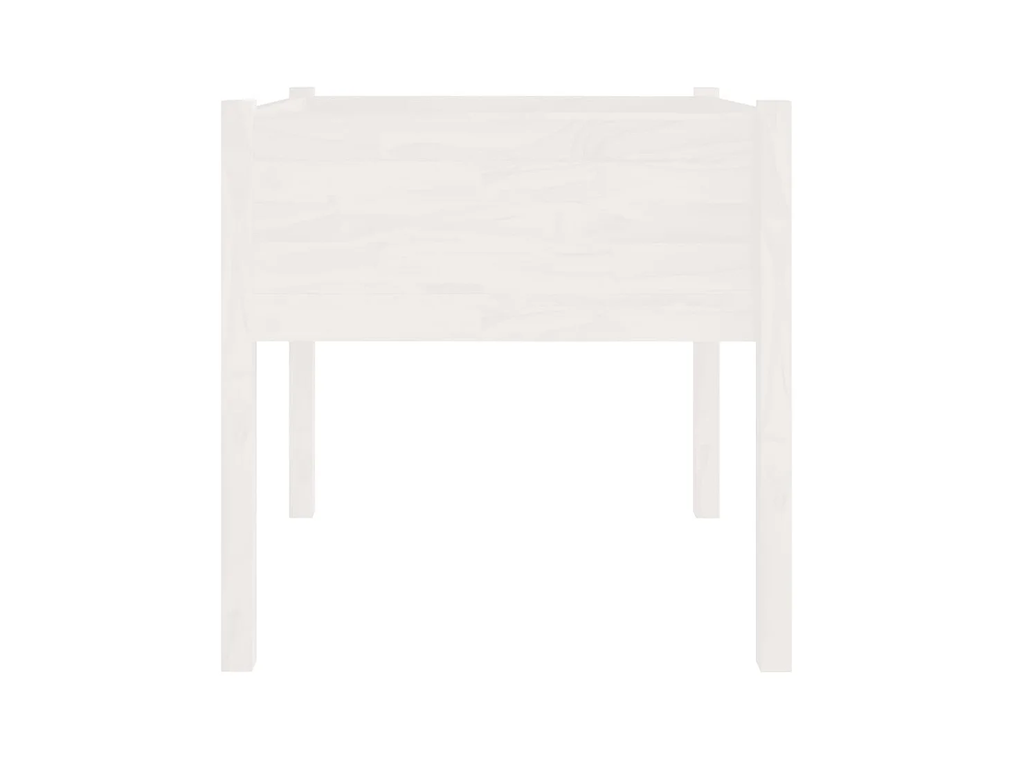 Jardinière bac lit surélevé bois blanche 70 x 70 x 70 cm 02_0037833