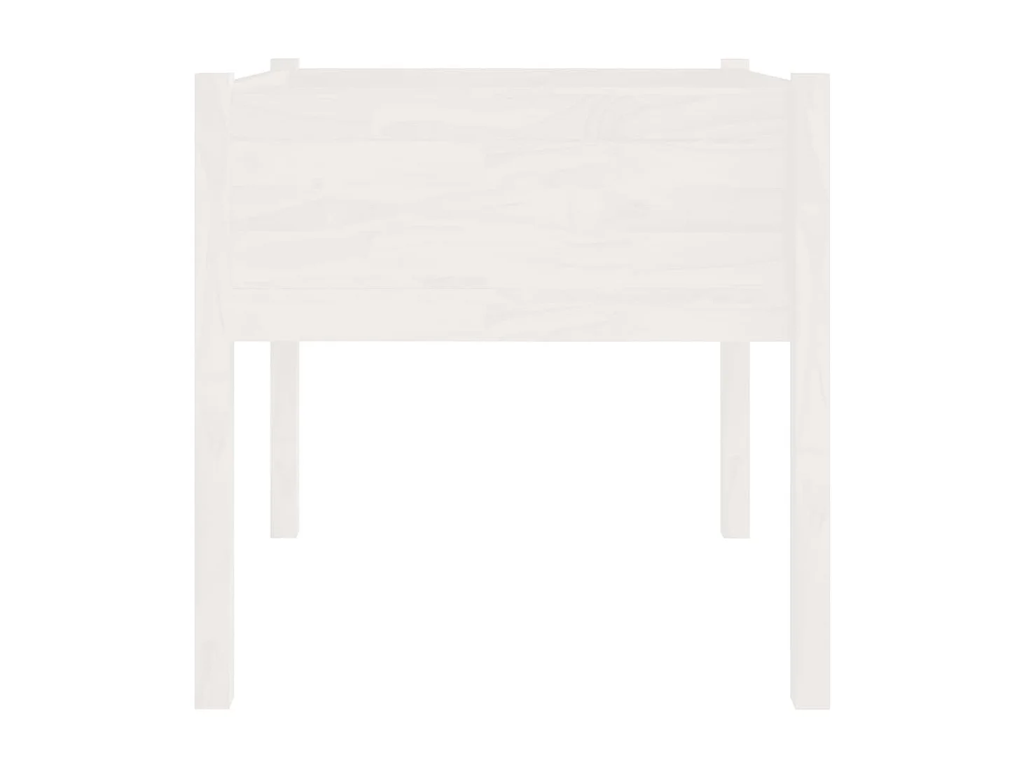 Macetero bancal elevado plantas flores terraza jardín 70 x 70 x 70 cm madera maciza de pino blanco 02_0037833