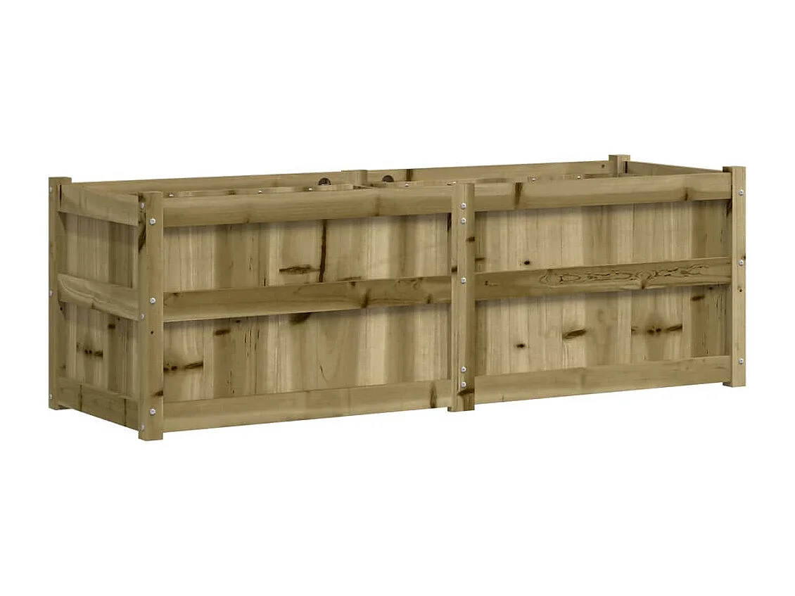 Jardinière bac lit surélevé bois marron 150 x 50 x 50 cm 02_0037442