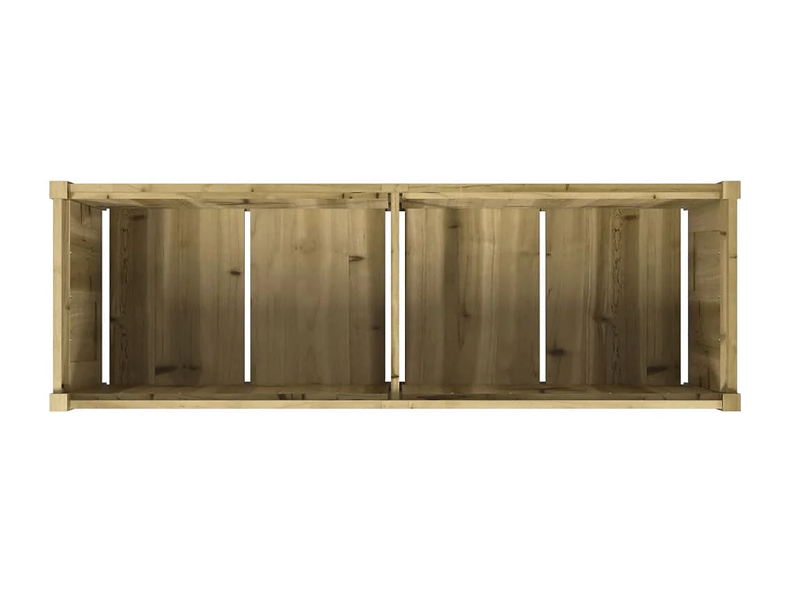 Jardinière bac lit surélevé bois marron 150 x 50 x 50 cm 02_0037442