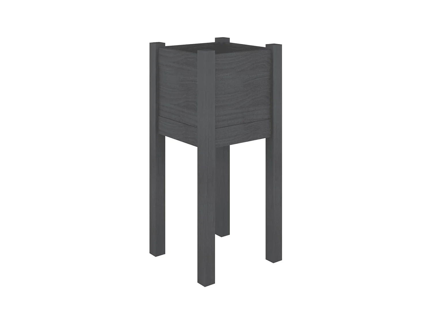 Vaso per fioriera aiuola rialzata piante fiori terrazza giardino esterno 31 x 31 x 70 cm legno massello di pino grigio 02_0038545