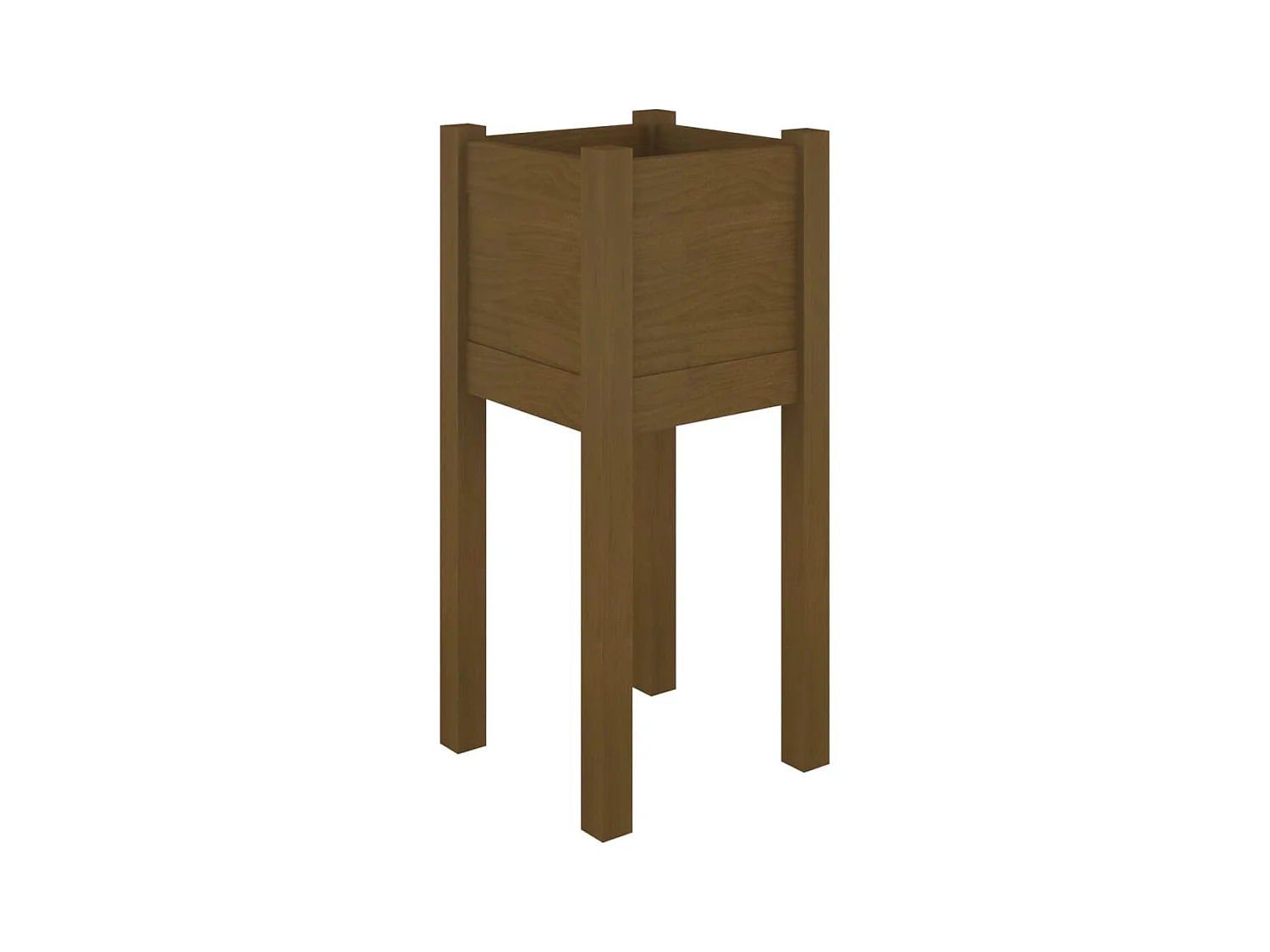 Vaso per fioriera aiuola rialzata piante fiori terrazza giardino esterno 31 x 31 x 70 cm legno di pino marrone 02_0038542