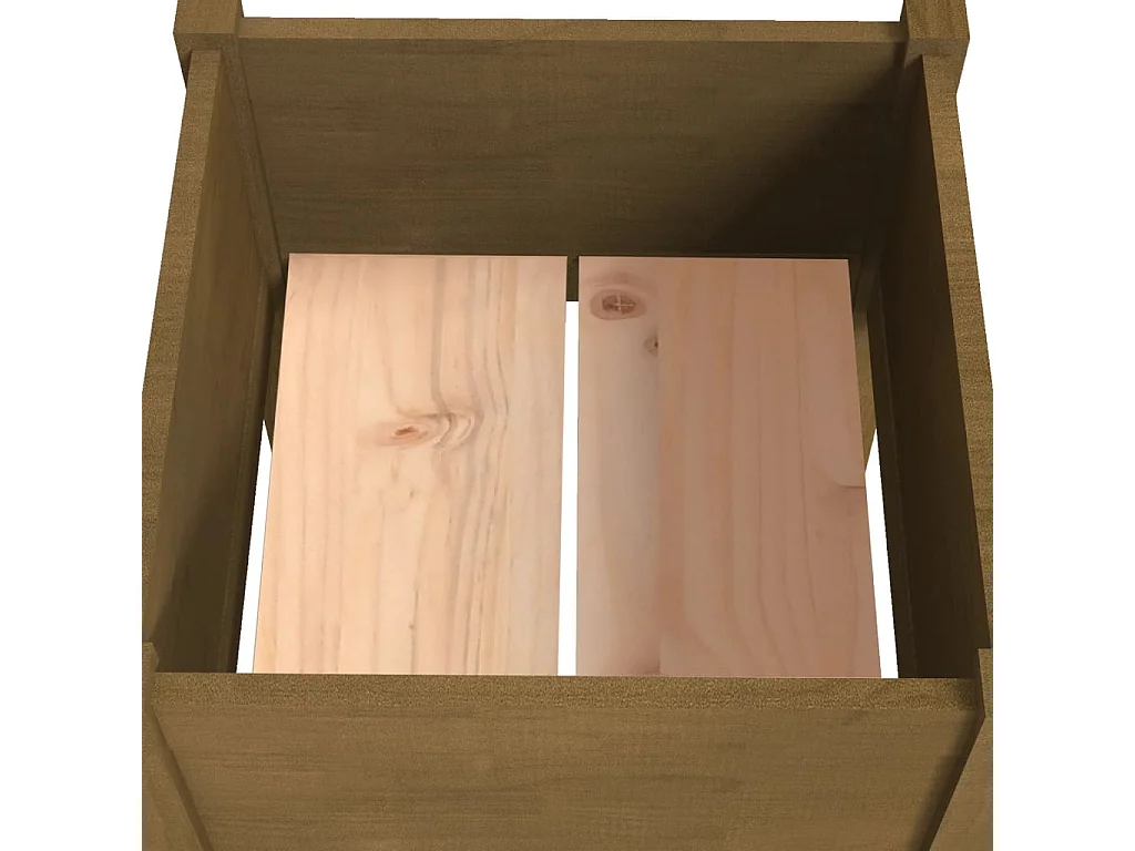 Jardinière bac lit surélevé bois marron 50 x 50 x 70 cm 02_0038996