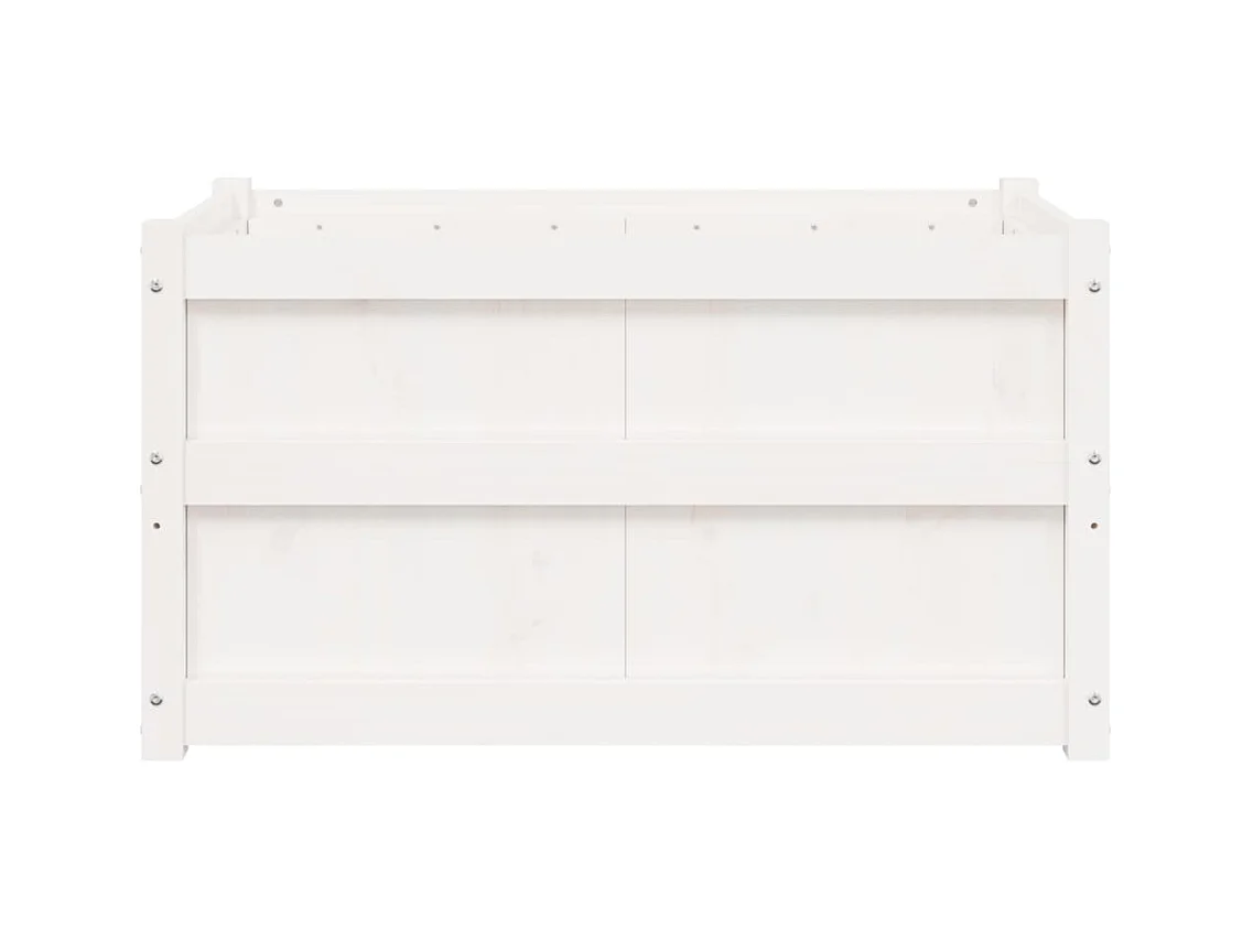 Jardinière bac lit surélevé bois blanche 90 x 50 x 50 cm 02_0039038