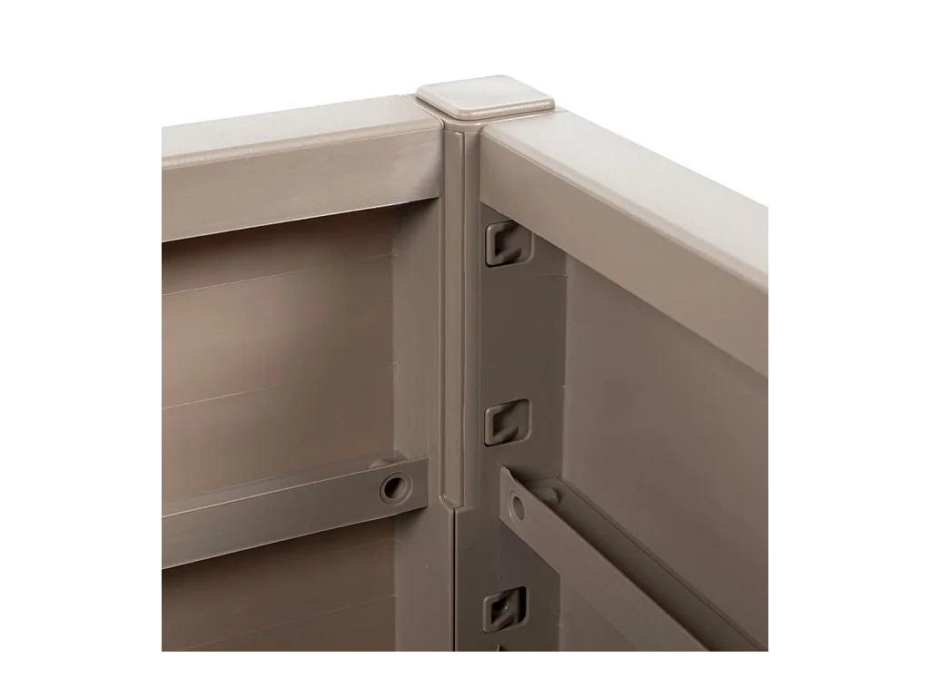 Bandeja para plantador de plantas com canteiro elevado flores terraço jardim transparente 80 x 36 x 35 cm PP marrom 02_0038534