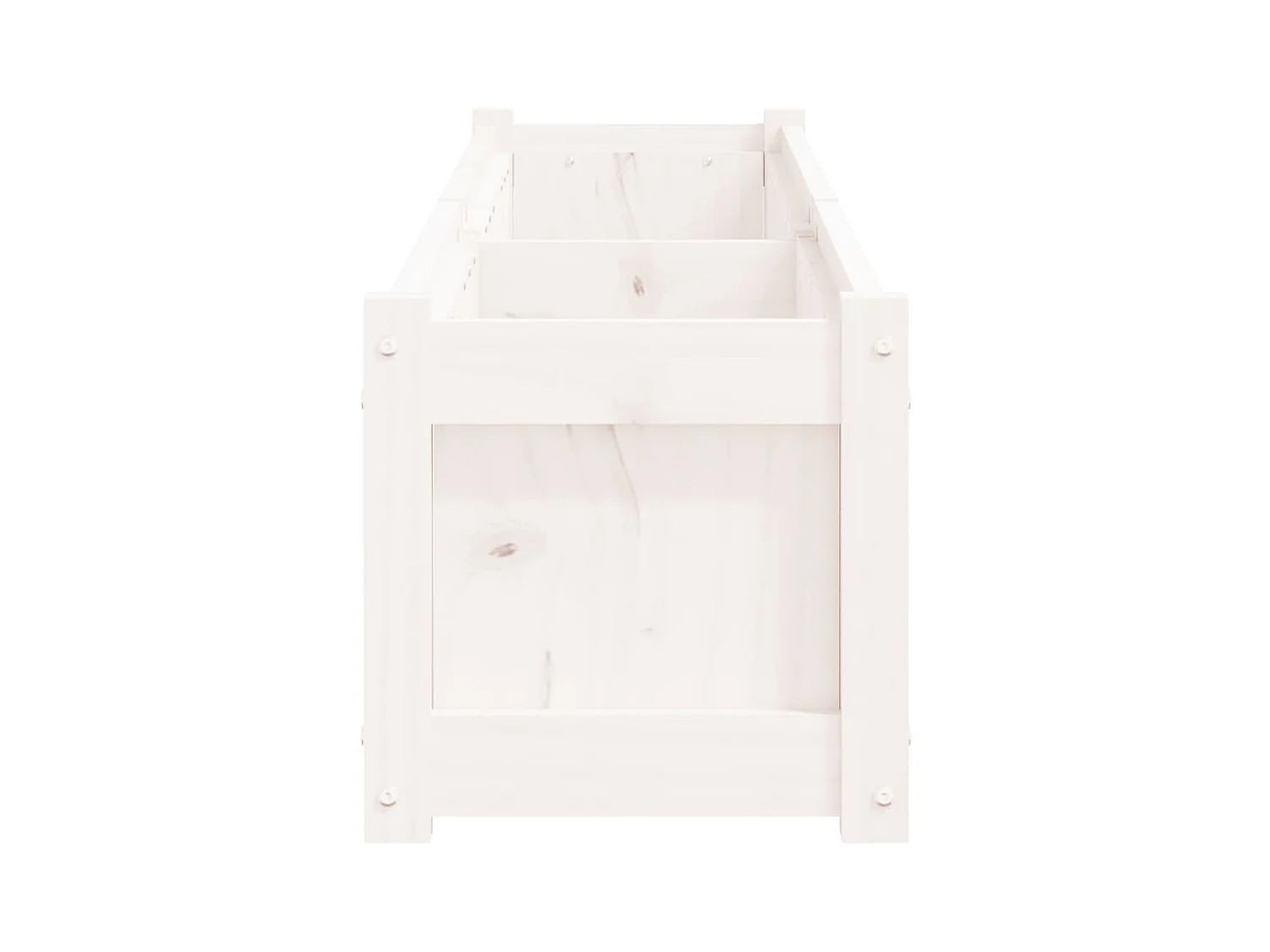 Jardinière bac lit surélevé bois blanche 180 x 31 x 31 cm 02_0039039