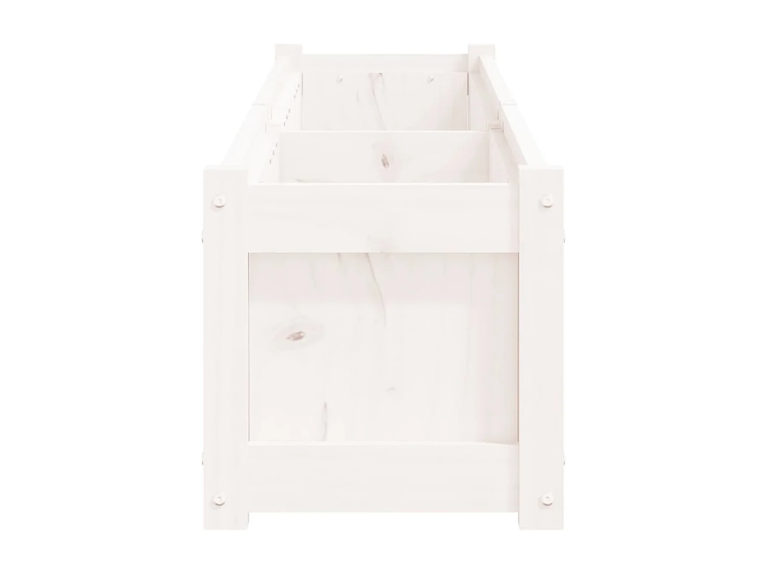 Jardinière bac lit surélevé bois blanche 180 x 31 x 31 cm 02_0039039