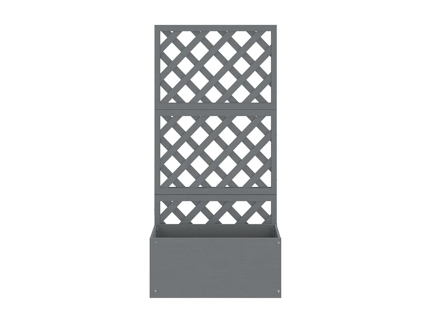 Fioriera rialzata per aiuola fioriere terrazza giardino traliccio 65 x 33 x 135 cm WPC grigio 02_0038598