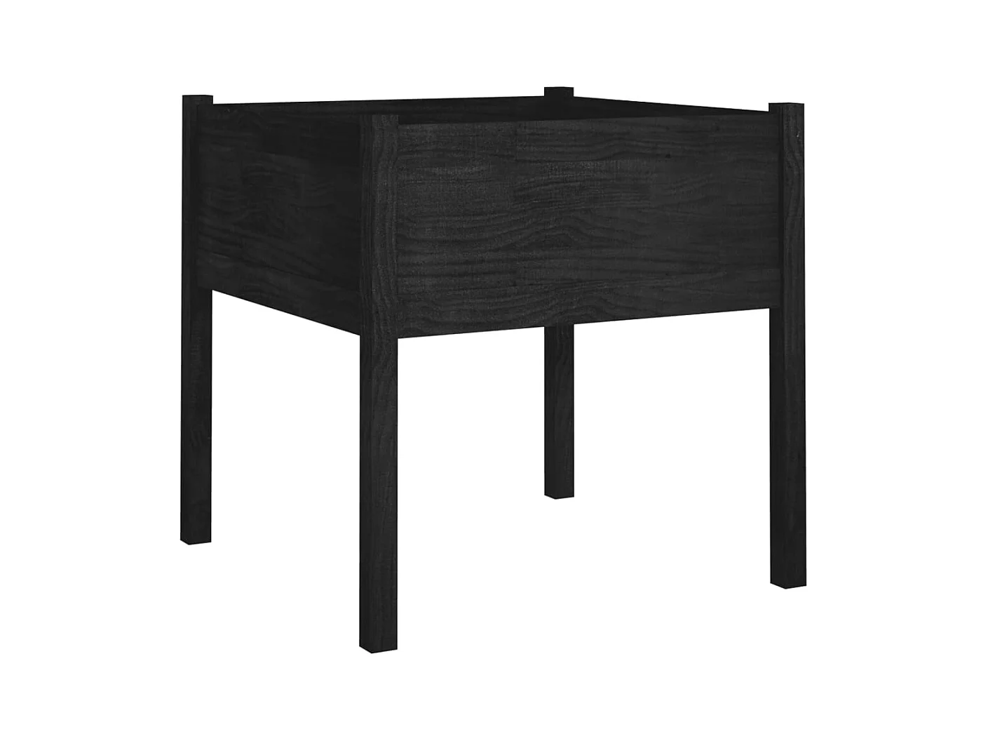 Jardinière bac lit surélevé bois marron 70 x 70 x 70 cm 02_0039006