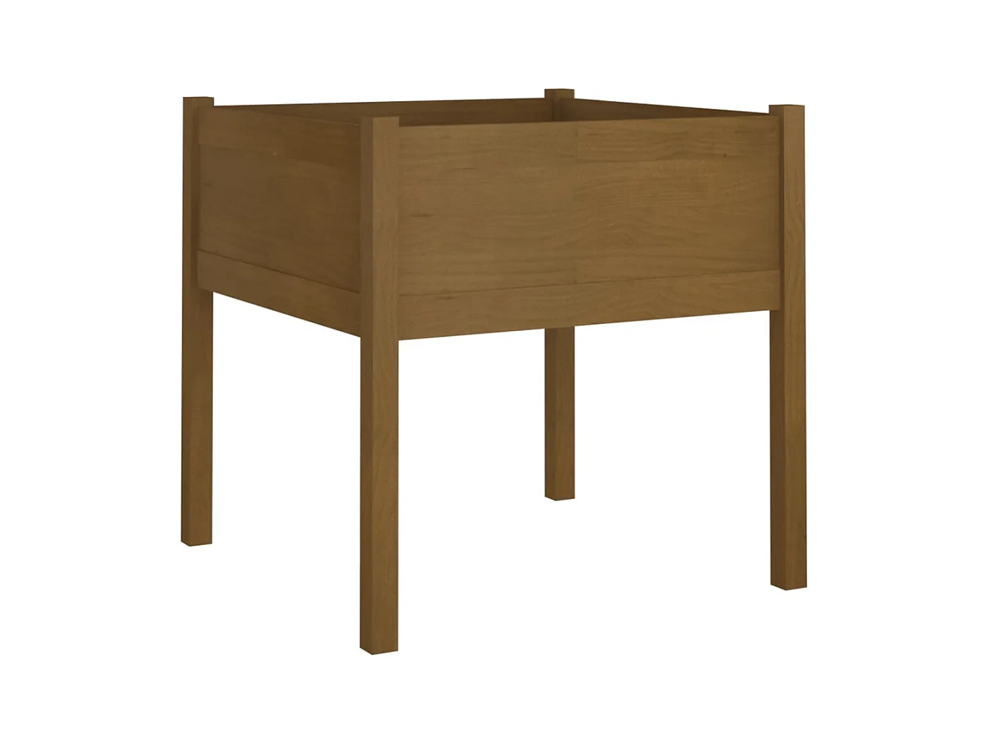 Jardinière bac lit surélevé marron 70 x 70 x 70 cm 02_0038564