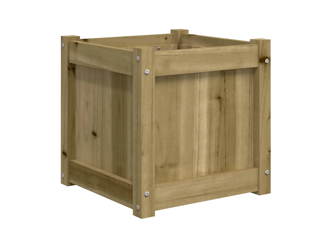 Jardinière bac lit surélevé bois marron 40 x 40 x 40 cm 02_0039026