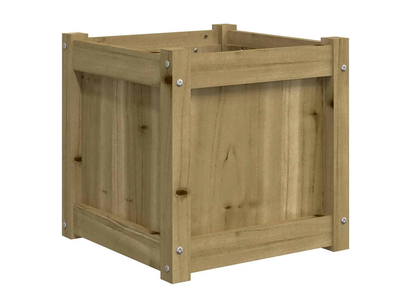 Vaso per fioriera aiuola rialzata piante fiori giardino terrazze set da 2 legno di pino impregnato marrone 02_0039026