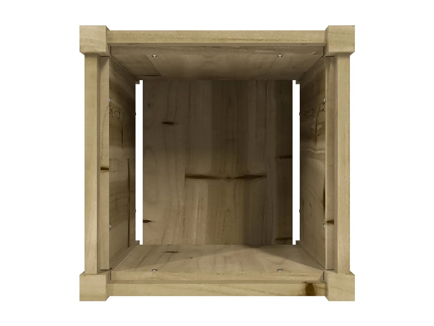 Vaso per fioriera aiuola rialzata piante fiori giardino terrazze set da 2 legno di pino impregnato marrone 02_0039026