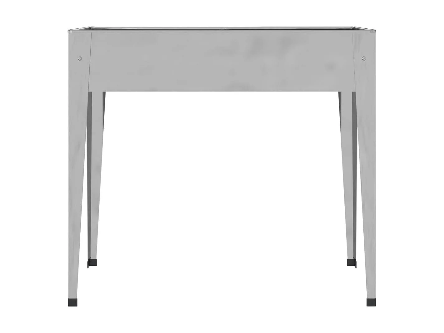 Fioriera aiuola rialzata vassoio piante fiori terrazza giardino 100,5 x 40,5 x 90 cm acciaio zincato Argento 02_0037289