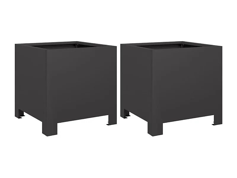 Jardinière bac lit surélevé noire 30 x 30 x 30 cm 02_0038916